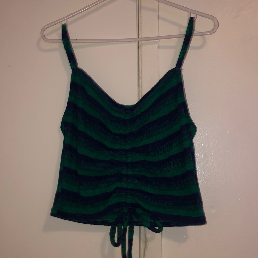 Blue green cropped top